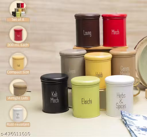8-Piece Spice Jar Set